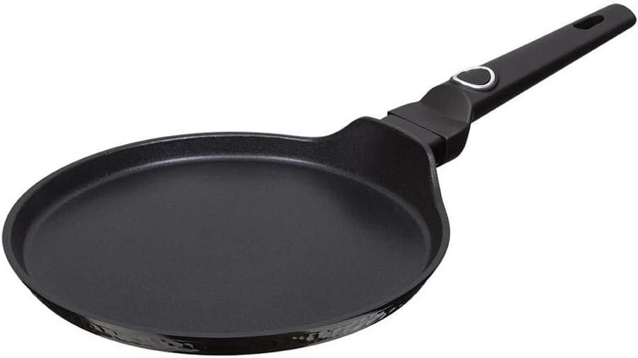 Grote Pannenkoekenpan 25 cm Zwart Hoogwaardige Antiaanbaklaag