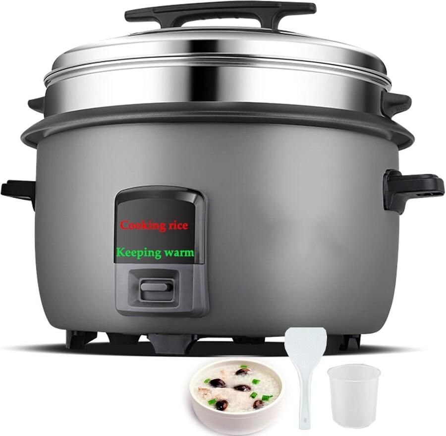Grote Rijstkoker Elektrische Koker Commercieel Gebruik Grote Capaciteit 8 tot 45 Liter Zilver