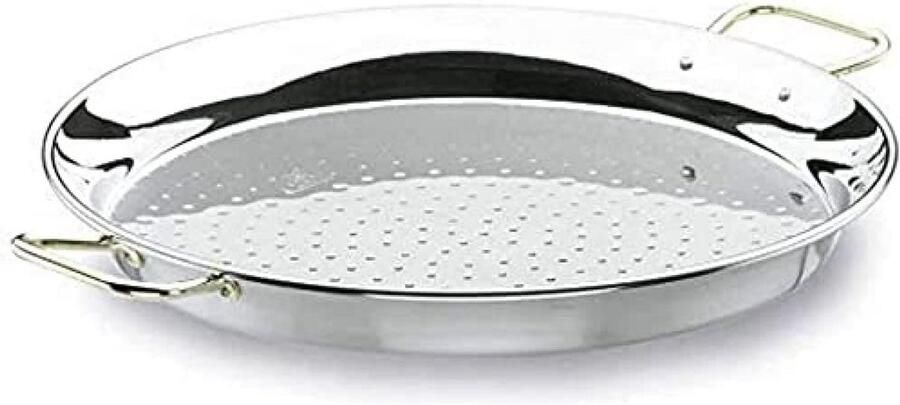 Grote Roestvrijstalen Koekenpan voor Paella 34 cm