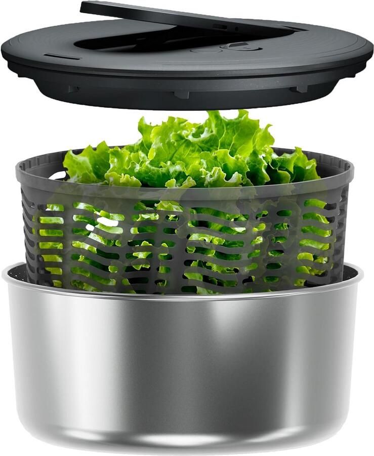 Grote roestvrijstalen slacentrifuge met antislip basis en AquaVent technologie 6L