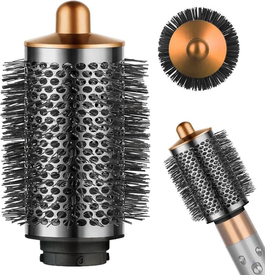 Grote ronde volumeborstel voor Dson Airwrap HS01 HS05 opzetstukken volumeopzetborstel voor slap plat haar (goud)
