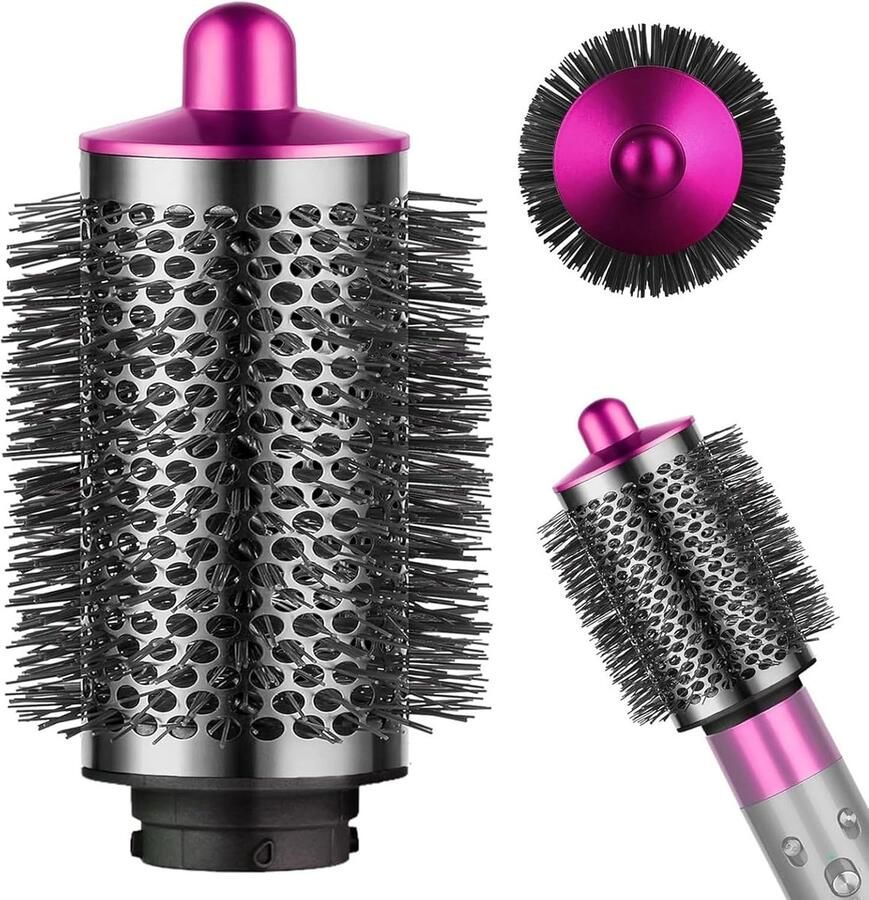 Grote ronde volumeborstel voor Dyso Airwrap HS01 HS05 opzetstukken volumeopzetborstel voor slap plat haar (Rood)