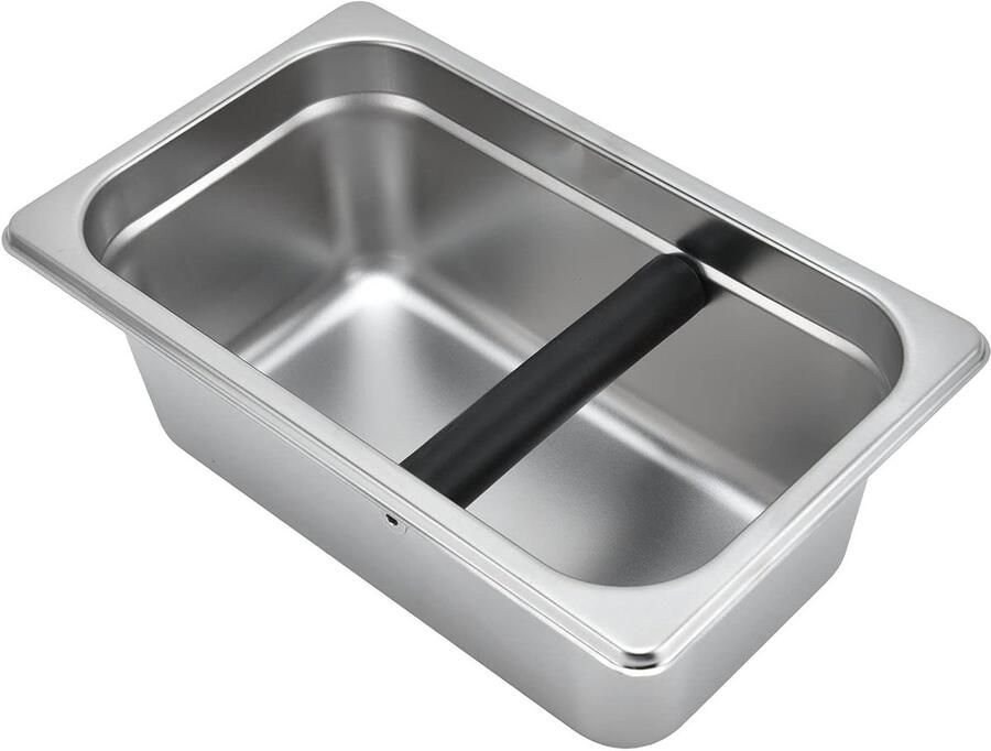 Grote RVS Knock Box voor Koffiepads Schokabsorberende Espresso Beater Verwijderbare Whiskhouder en Zeefdrager Perfect voor Koffieliefhebbers