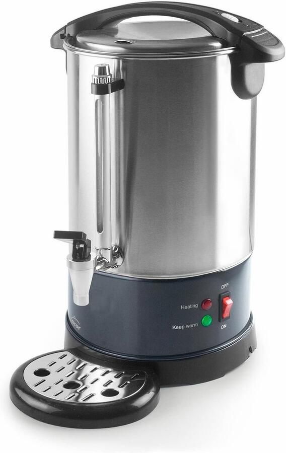 Grote RVS Percolator Koffiezetapparaat 10 Liter met Dubbel Verwarmingssysteem