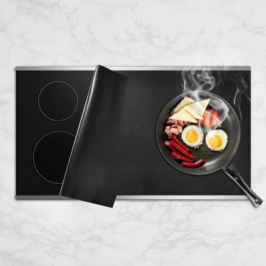 Grote Siliconen Beschermmat voor Inductiekookplaat 52 x 78 cm Hittebestendige Kookplaatmat Antislip Onderlegger en Keukenaccessoire