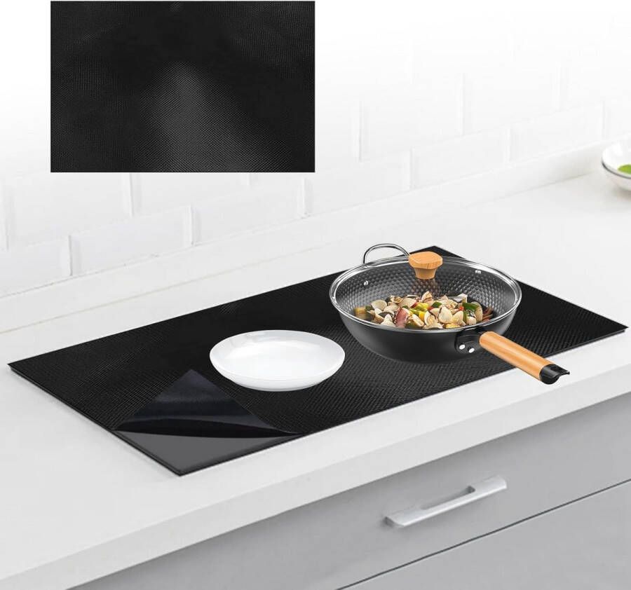 Grote siliconen beschermmat voor inductiekookplaat 52 x 80 cm warmte-isolerende pad en kookbescherming