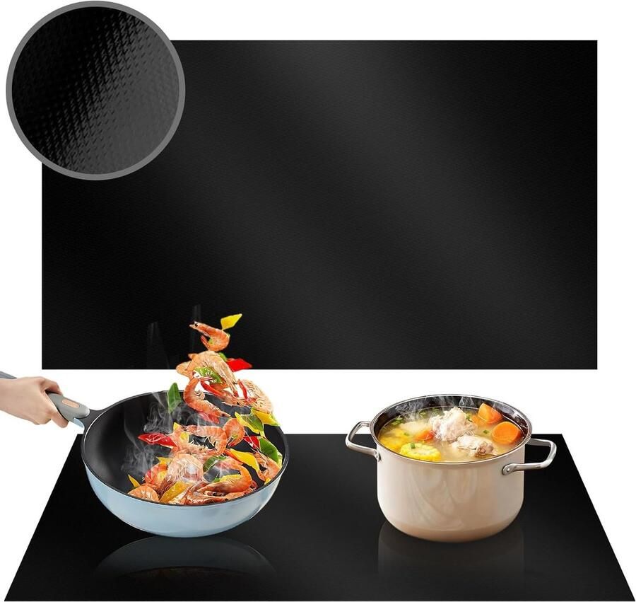 Grote Siliconen Beschermmat voor Inductiekookplaat 54 x 90 cm Hittebestendig en Isolerend Ideaal voor Koken en Keukenbescherming