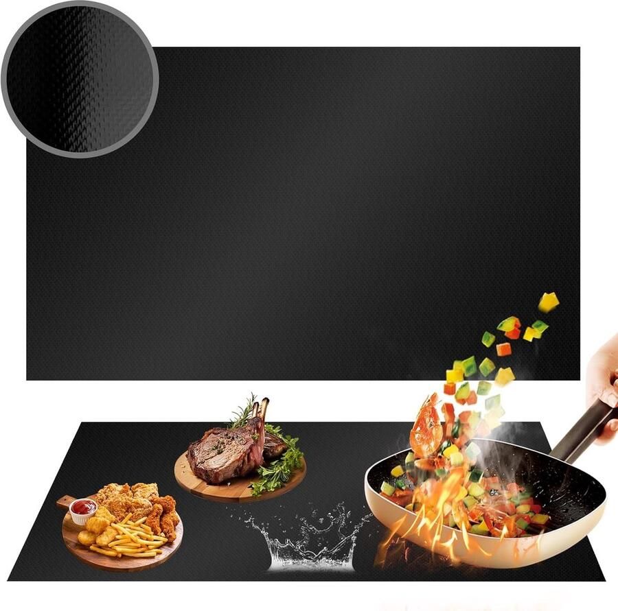 Grote Siliconen Beschermmat voor Inductiekookplaat 54x90 cm Hittebestendige Kookplaat Bedekking Isolerende Mat Duurzaam en Veilig Gebruik