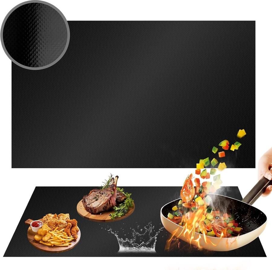 Grote Siliconen Inductiekookplaat Beschermmat 54x90cm Kookplaat Bedekking Warmtebestendige Onderlegger Hitte-isolerende Mat voor Inductiekookplaten