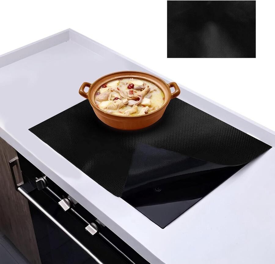 Grote Siliconen Beschermmat voor Inductiekookplaat Antislip Magnetisch en Hittebestendig 52 x 78 cm Inductiebescherming