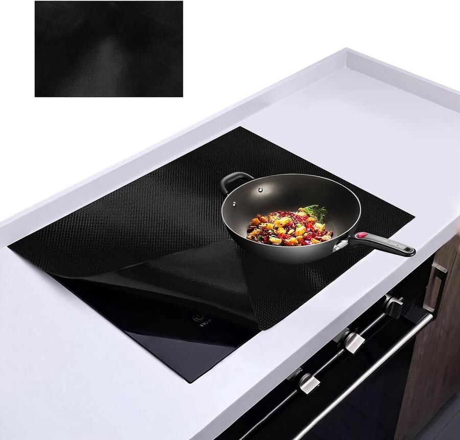 Grote Siliconen Beschermmat voor Inductiekookplaat Hittebestendige Onderlegger Antislip en Duurzaam 40 x 60 cm