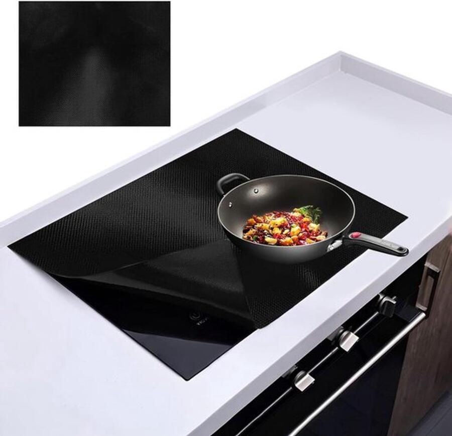 Grote Siliconen Beschermmat voor Inductiekookplaten Warmte-isolerende Ondergrond Kookbescherming en Keukenaccessoire