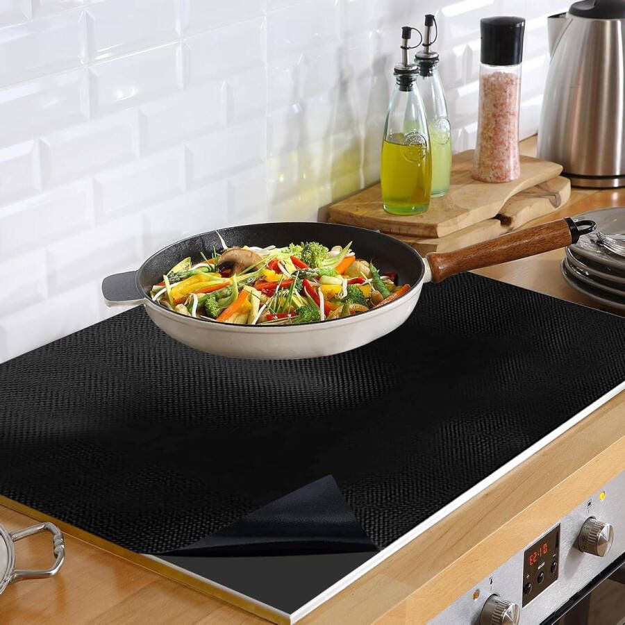 Grote siliconen inductie beschermmat 53 x 61 cm magnetisch krasbescherming inductiekookplaat