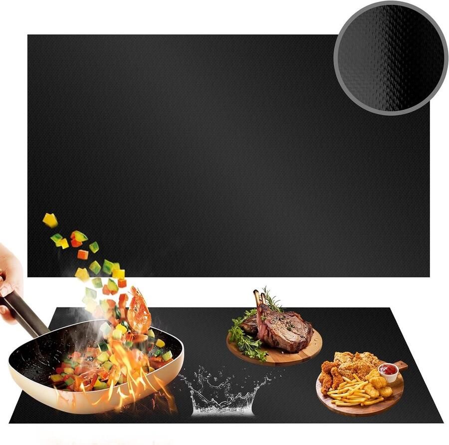 Grote Siliconen Inductiekookplaat Beschermmat 54x90cm Kookplaat Bedekking Warmtebestendige Isolatie Vlekbestendig en Duurzaam Materiaal