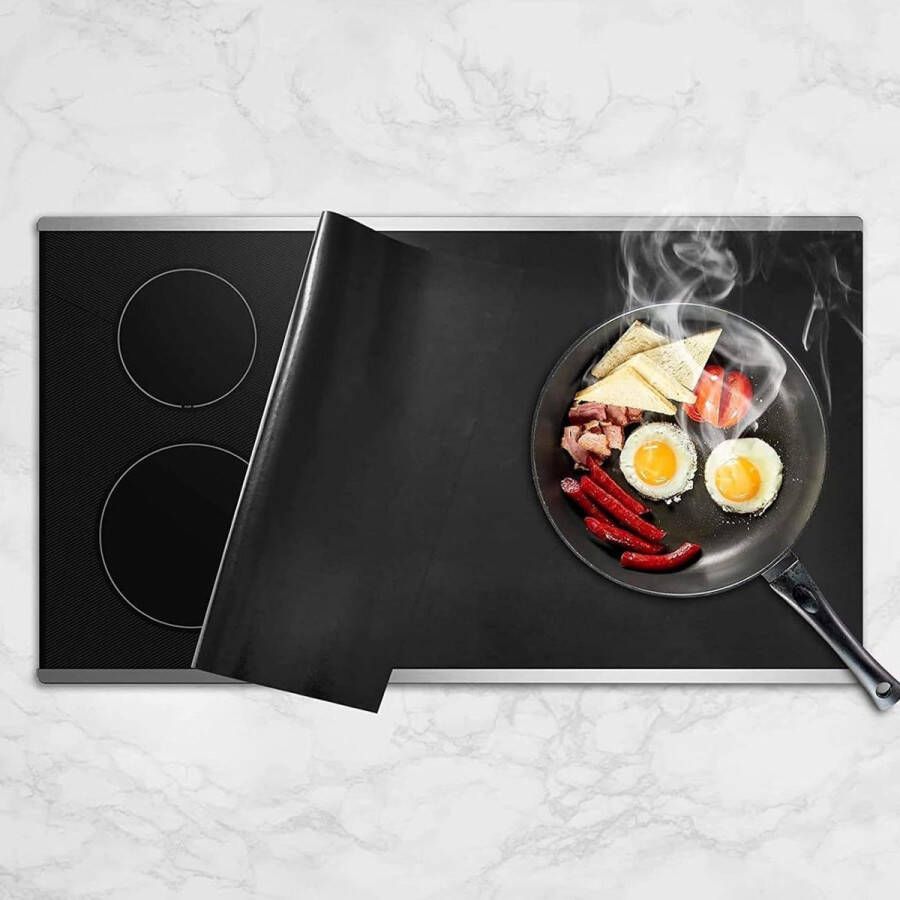 Grote siliconen inductiekookplaat-beschermmat met magnetische werking krasbescherming voor keukenwerkblad