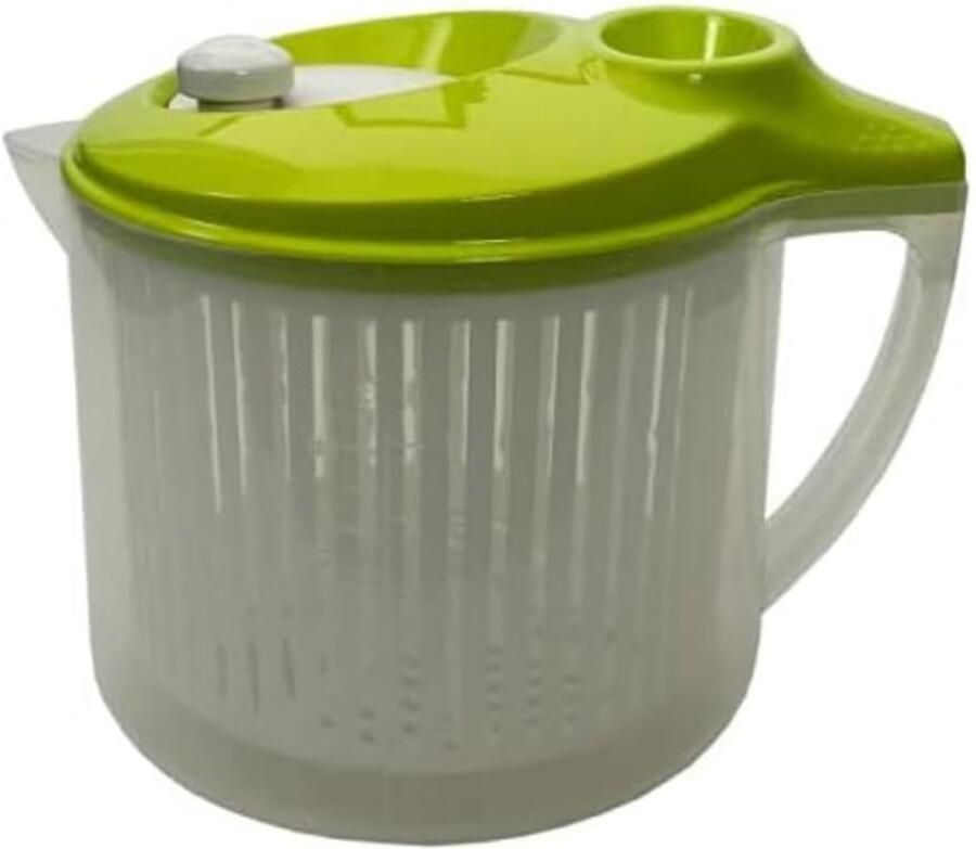 Slacentrifuge Groente Droger Salade Bereiden Wassen en Drogen 3 Liter Transparant Groen