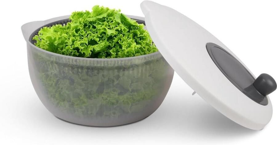 Grote Slacentrifuge 4 Liter met 3D Slender BPA-vrije Groenteslinger en Saladekom