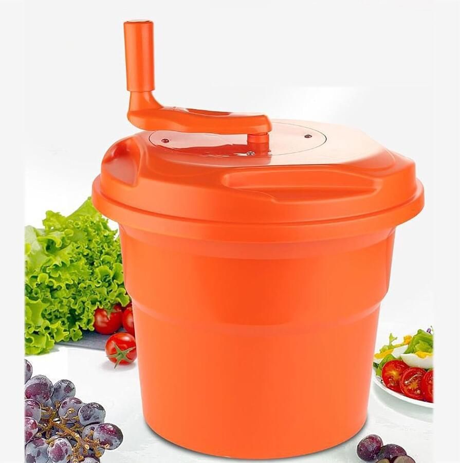 Grote Slacentrifuge Groentewasmachine Droger Snel Groenten Drogen Waterdicht Ontwerp 10L 20L