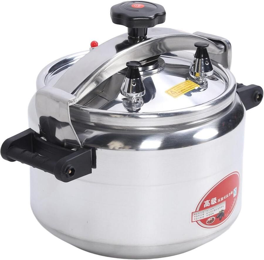 Grote Snelkookpan Aluminium Pan Gezinsmaaltijden Bereiden Dubbel Veiligheidsslot 15 Liter
