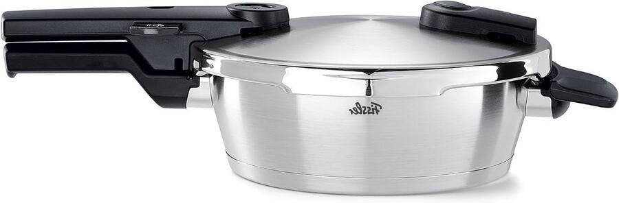 Grote snelkookpan Drukkoker pan Snel koken Inclusief stoominzet 8 liter RVS