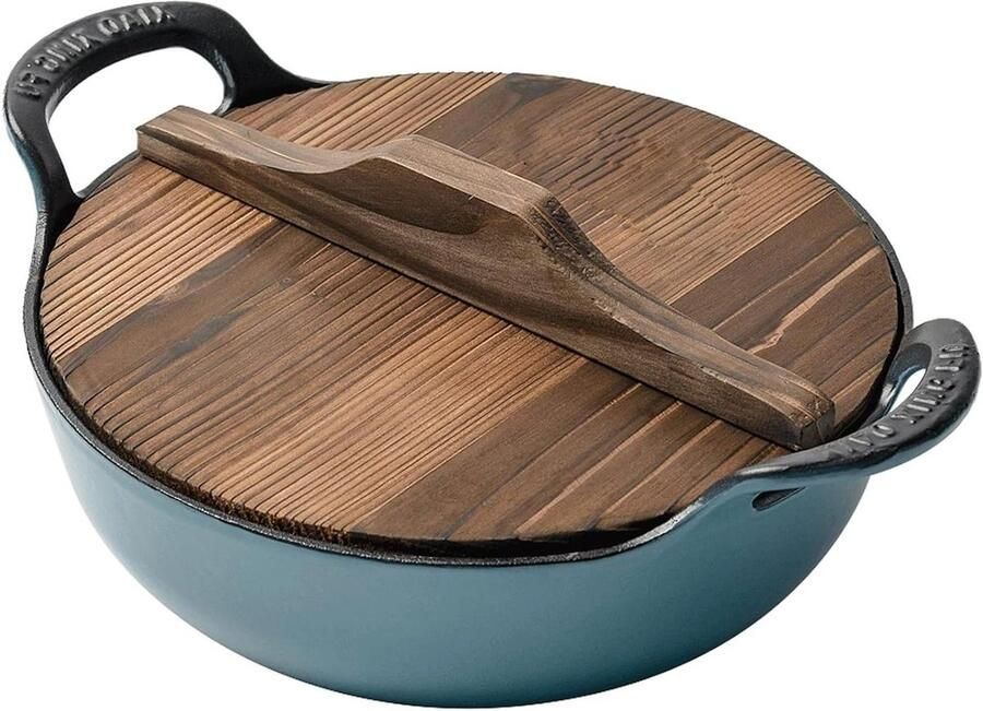 Grote Soeppan Emaille Gietijzer Thuis Koken Non-stick Coating 3.5 Liter Blauw