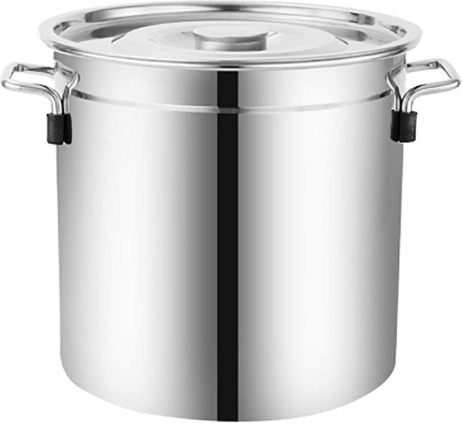 Grote Soeppan Kookpan Deksel Thuis Koken Dik Roestvrij Staal 5 Liter Zilver