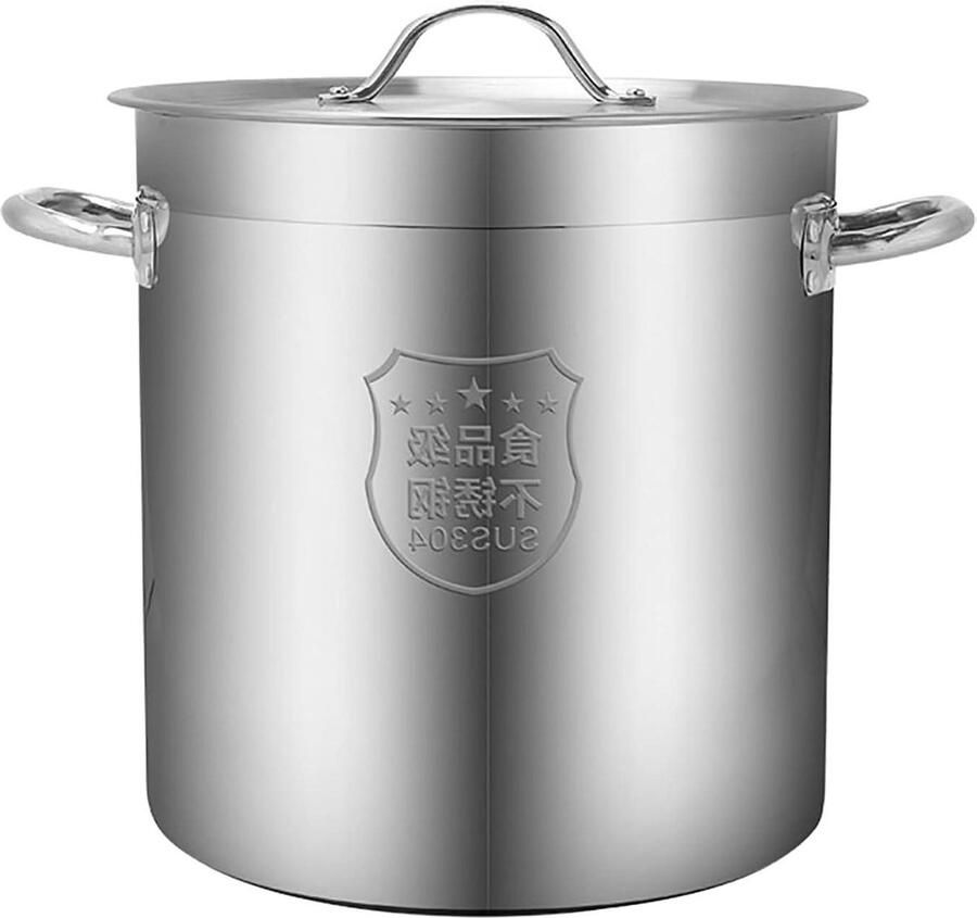 Grote Soeppan RVS Kookpan Inductie Grote Hoeveelheden Koken Verdikte Drie-laags Bodem 60x60cm Zilverkleurig