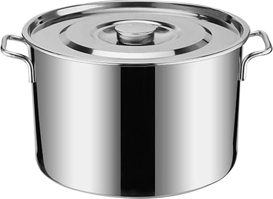 Grote Soeppan Stoofpot Kookpan Grote Hoeveelheden Koken Deksel Hangt Aan Pan 45CM*45CM Zilver
