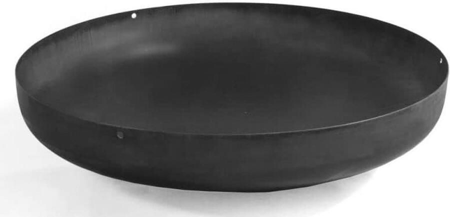 Grote Stalen Pan Wok 60 cm Zwart Voor Buiten Koken en BBQ