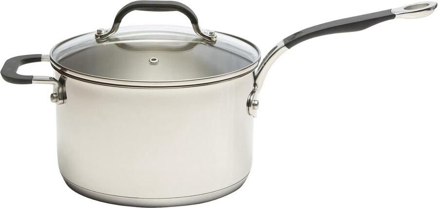 Grote Steelpan RVS met Zacht Handvat 20 cm Koken en Stomen