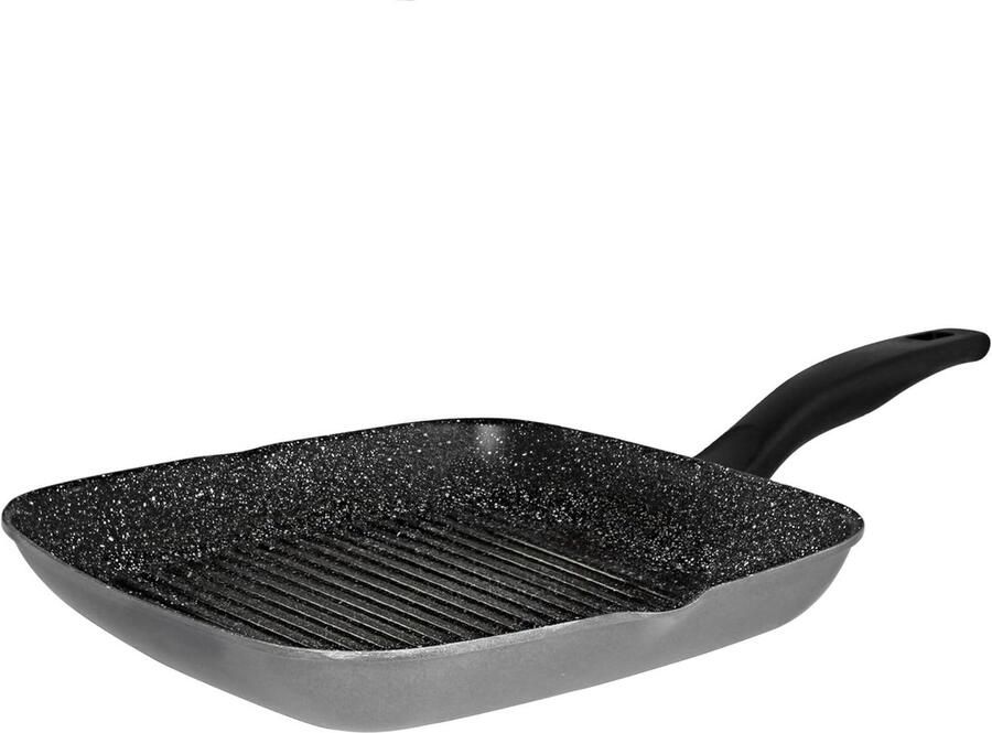 Grote Vierkante Grillpan 32x32 cm Geschikt voor Alle Warmtebronnen en Inductie