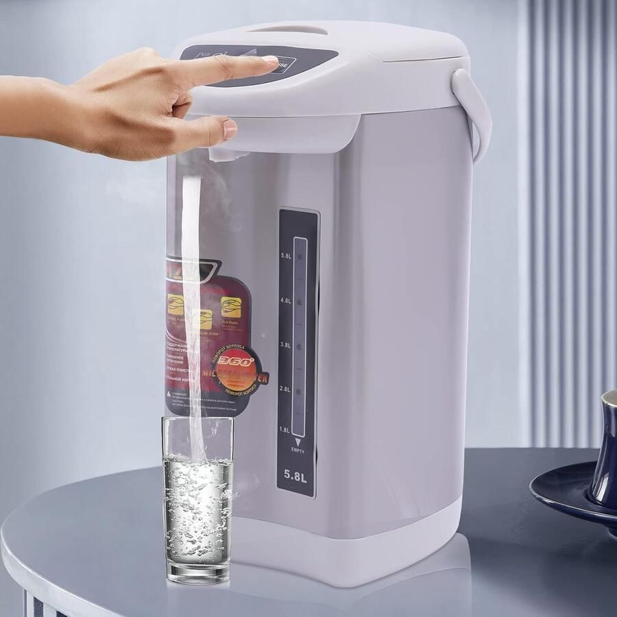 Grote Warmwaterdispenser RVS 4 Liter Waterkoker met Warmhoudfunctie