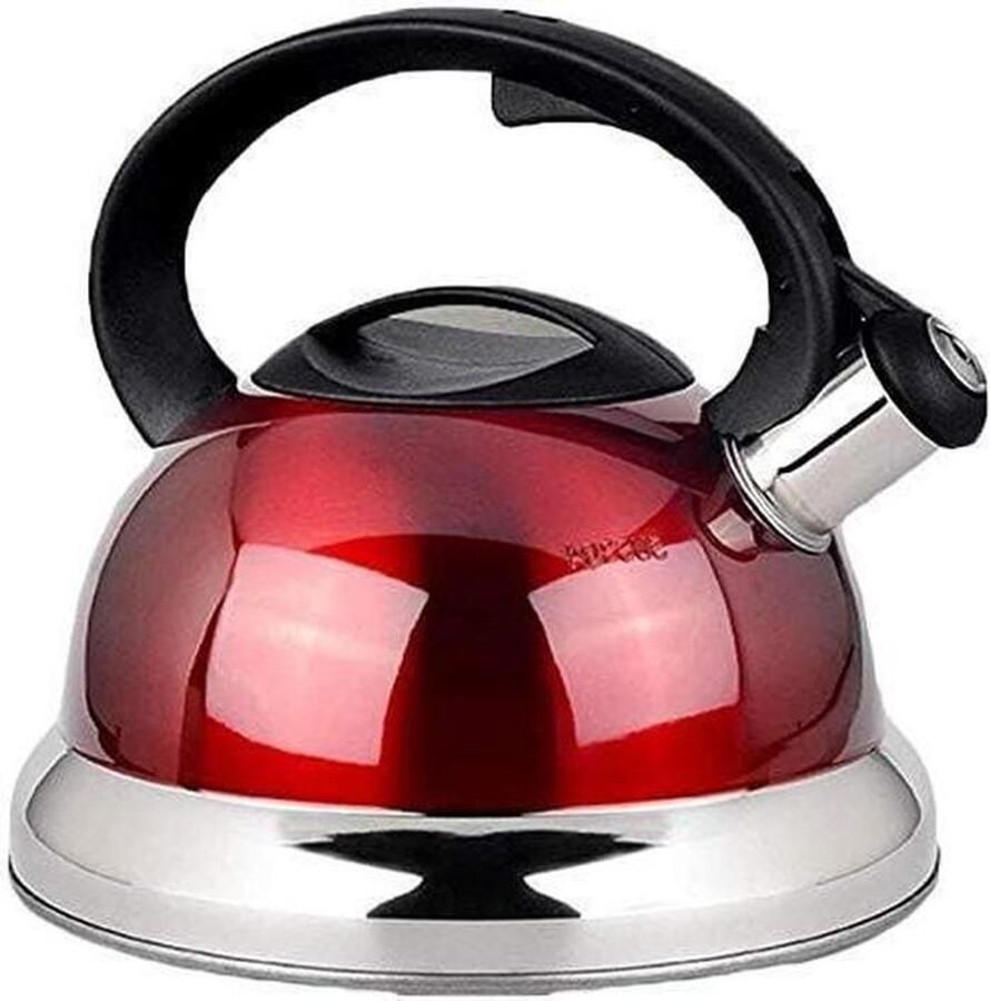 Grote Waterkoker Theepot Ketel Water Koken Fluitend Kookpunt 3-4 Liter Zilverkleurig