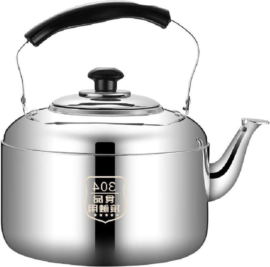 Grote Waterkoker Theepot Ketel Water Koken Luid Fluitje 3.2 Liter Zilver