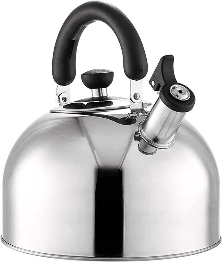 Grote Waterkoker Theepot RVS Water Koken Fluitend Groot formaat Zilver