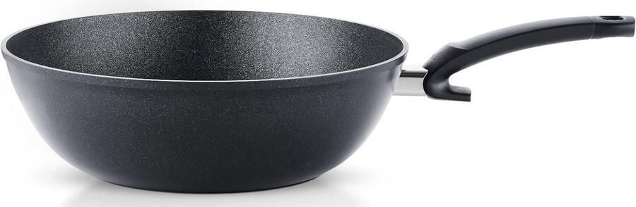 Wokpan Aluminium Grote Aziatische pan Roerbakken en Koken Krasbestendige anti-aanbaklaag Ø 30 cm 5.2 Liter Antraciet