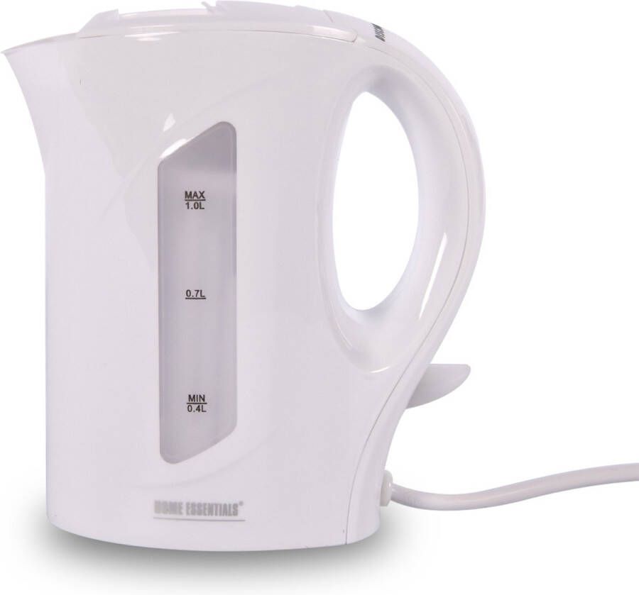 H&E Waterkoker 1 Liter Wit Energiezuinig 900 Watt Snelkokend en Compact Design - Foto 2