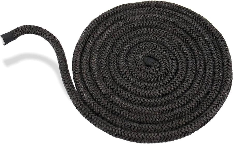 Haard en ovendeur afdichting Kachelkoord glasvezel Oven repareren Hittebestendig tot 550°C 6 mm x 2 m