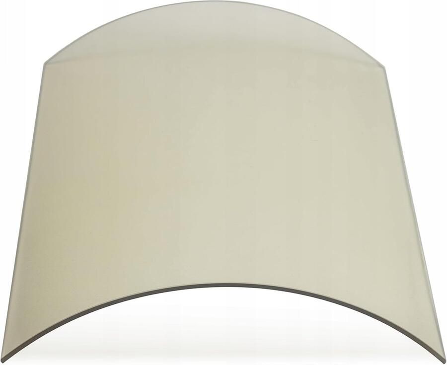Haardglas Gebogen Oven Glas Ruit Vervangen Haardglas Hittebestendig 800°C 275 x 460 x 465 mm Lichtbruin