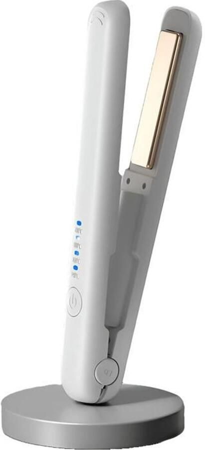 Haarstijltang 4 temperatuurstanden ergonomisch ontwerp 3000mAh batterij snel opwarmen draagbaar wit