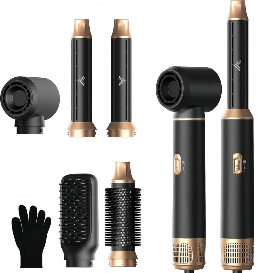 Hairstyler 5-in-1 Airstyler haarstyler lucht krultang föhn thermische borstel stijlborstel set multistyler ronde borstel föhn warmluchtborstel haarstyling-apparaten haardroger