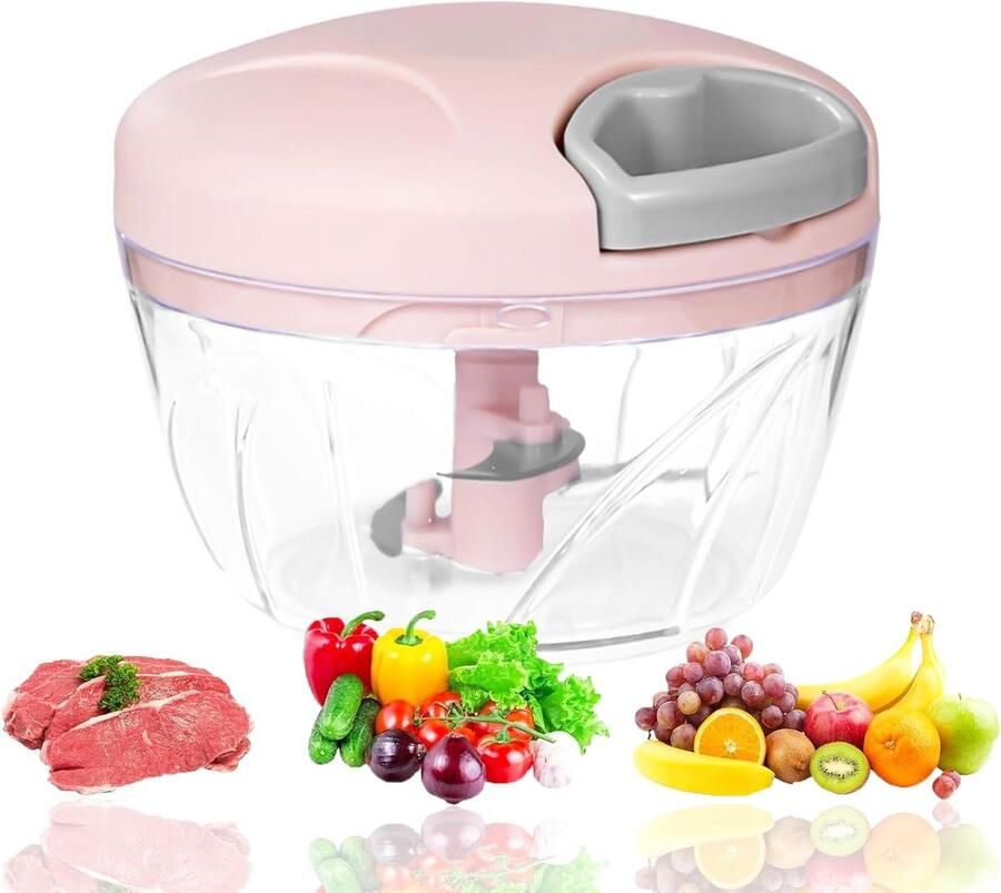 Hakmolen zonder stroom inhoud: 500 ml multifunctionele hakmolen voor groenten fruit noten knoflook babyvoeding