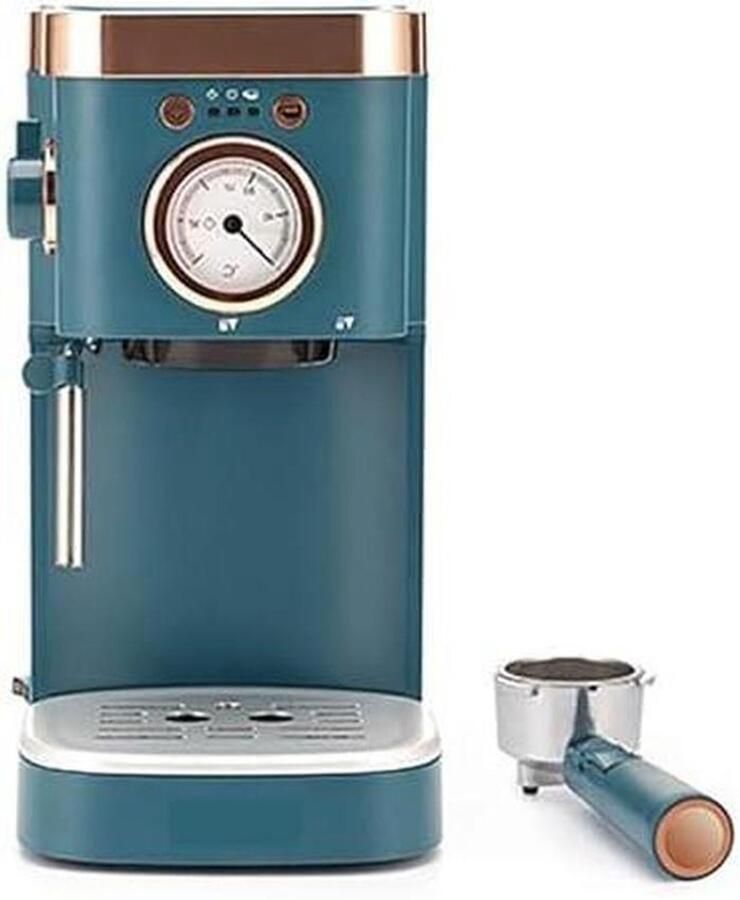 Halfautomaat Koffiezetapparaat Espressomachine Stoomfunctie Cappuccino Latte Maken 20 Bar Druk 1.2 Liter Reservoir Groen