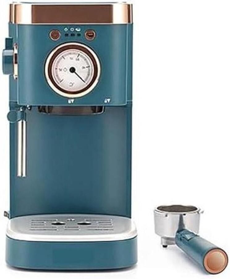 Halfautomatisch koffiezetapparaat Espressomachine met stoomfunctie Cappuccino en latte maken 20 Bar druk 1.2 Liter reservoir Groen