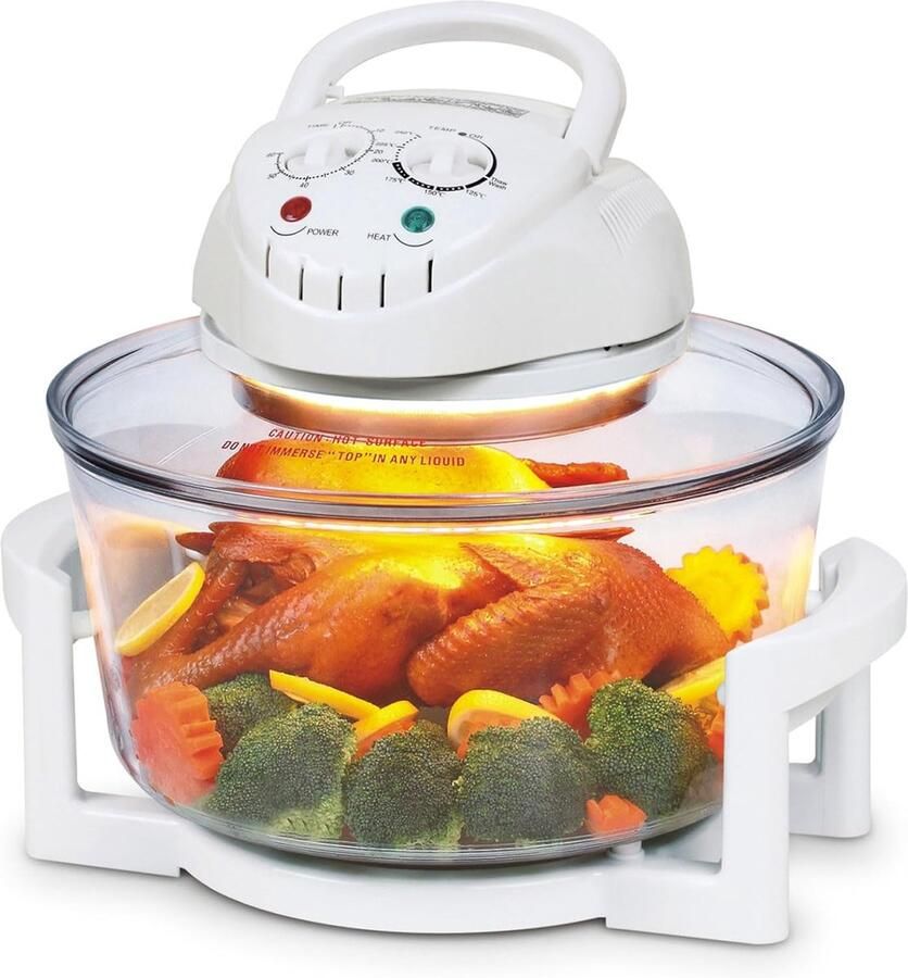 Halogeen Luchtfriteuse Multifunctionele Oven Snel Koken 360 Graden Verwarming 12L Capaciteit Wit