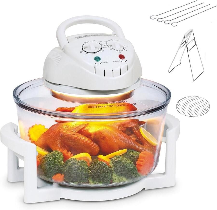 Halogeen Oven Airfryer Veelzijdig Koken Snelle bereiding 12 Liter Wit - Foto 1