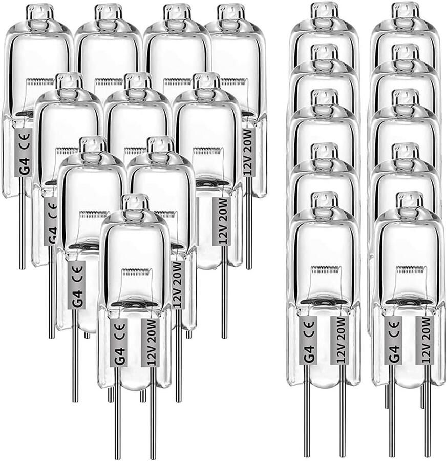 Halogeenlampen Set 2-Pins Lampen Fornuis Verlichting 20 Watt Vermogen 12 Volt Helder