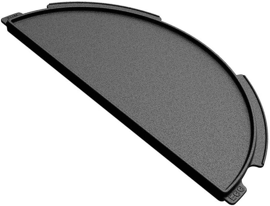Halve Maan Plancha Gietijzeren Grillplaat Buiten Koken Dubbelzijdig Gebruik 56 x 28 cm Zwart