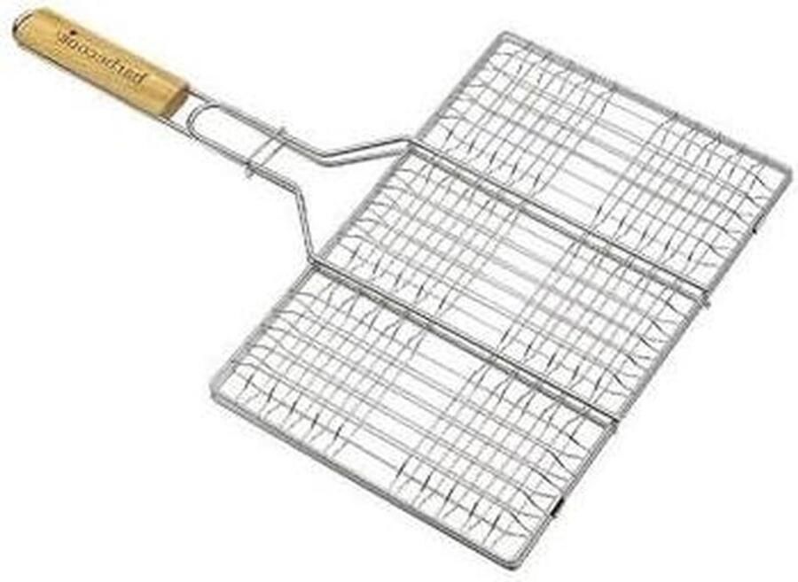 Hamburger Grill Vleesbakje Buiten Koken Voor 6 stuks 35 x 23 cm Verchroomd