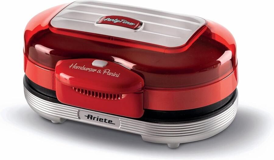 Hamburger Maker Burger Machine Feestjes Thuis Dubbele Platen 24x30x16.5 cm Rood